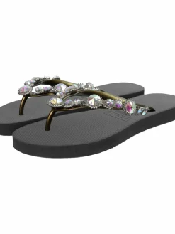 Uzurii Zehentrenner*Damen Zehentrenner schwarz uni