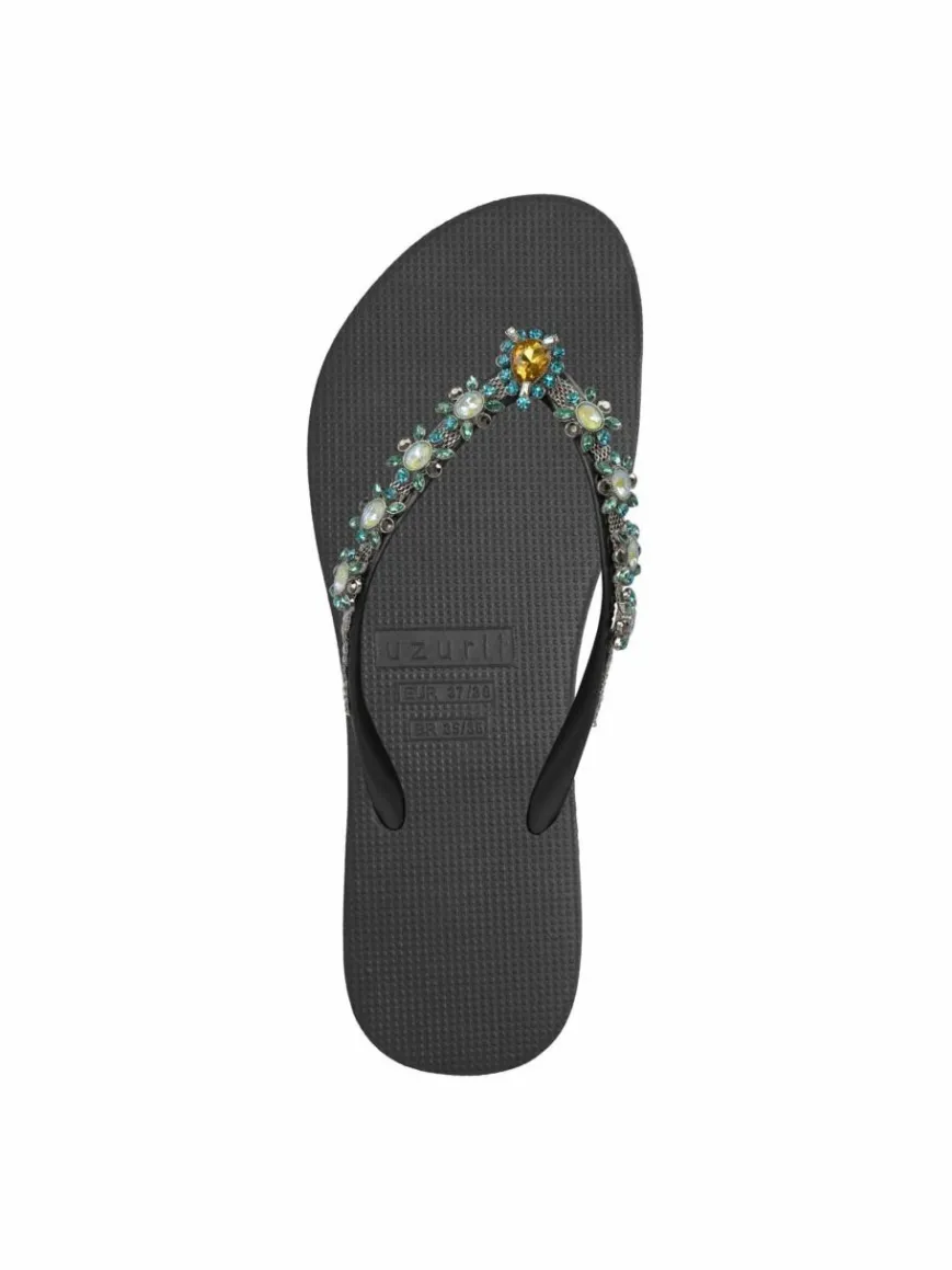 Uzurii Zehentrenner*Damen Zehentrenner schwarz uni