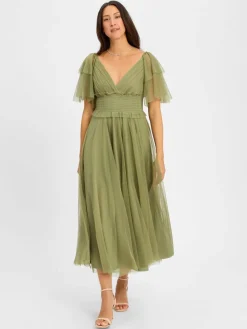 Marie Lund Kleider*Damen Abendkleid lind uni