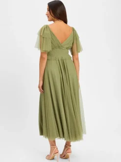 Marie Lund Kleider*Damen Abendkleid lind uni