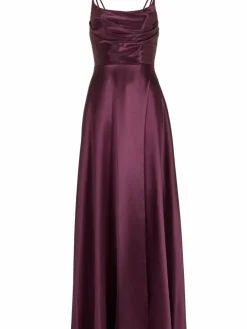 Hey Kyla Kleider*Damen Abendkleid bordeaux uni