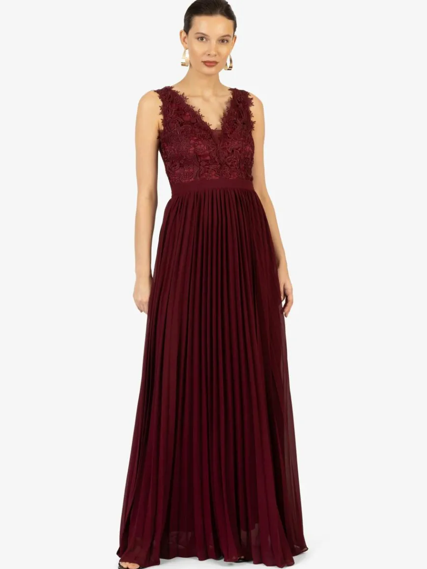 Kraimod Kleider*Damen Abendkleid bordeaux gemustert