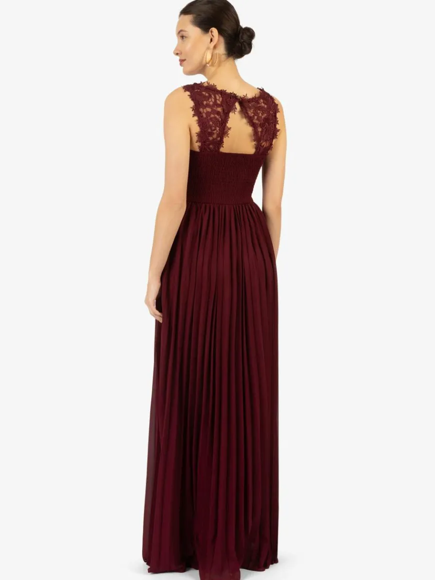 Kraimod Kleider*Damen Abendkleid bordeaux gemustert