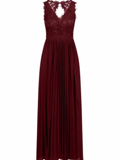 Kraimod Kleider*Damen Abendkleid bordeaux gemustert