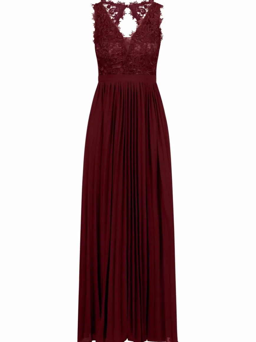Kraimod Kleider*Damen Abendkleid bordeaux gemustert