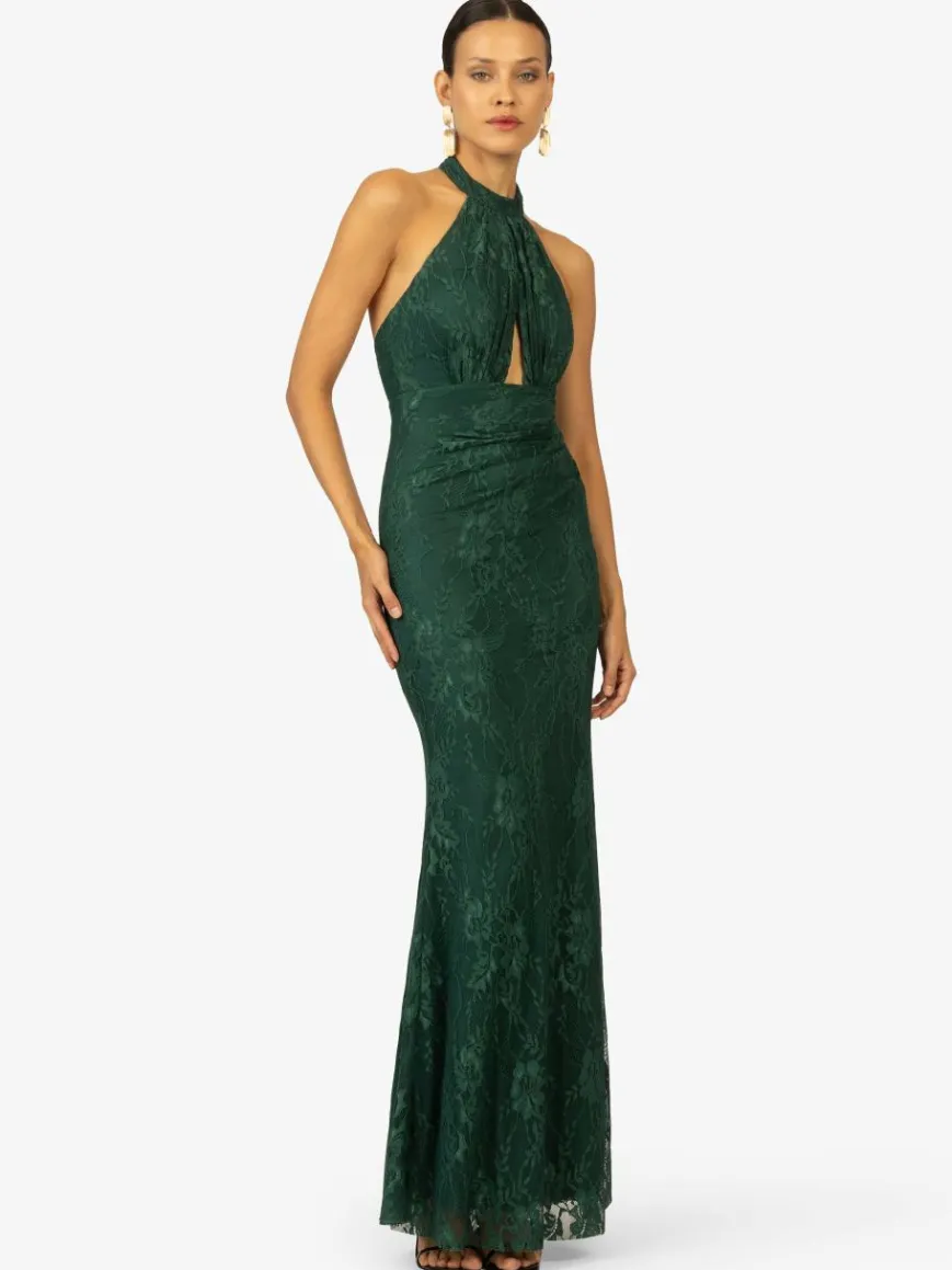 Kraimod Kleider*Damen Abendkleid grün gemustert