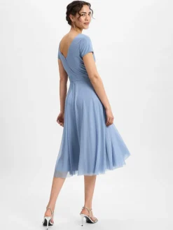 Vera Mont Kleider*Damen Abendkleid hellblau uni