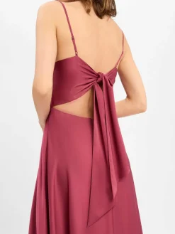 Marie Lund Kleider*Damen Abendkleid himbeer uni