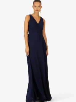 Kraimod Kleider*Damen Abendkleid marine uni