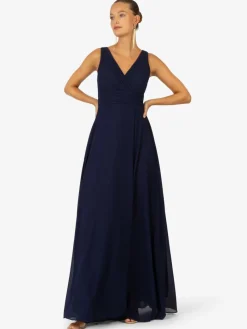 Kraimod Kleider*Damen Abendkleid marine uni