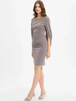 Vera Mont Kleider*Damen Abendkleid taupe strukturiert
