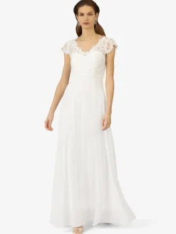Kraimod Kleider*Damen Abendkleid weiß uni