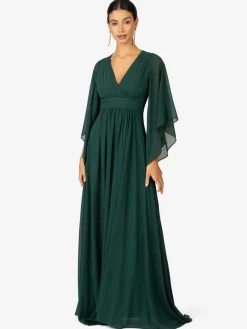 Kraimod Kleider*Damen Abendkleid grün uni