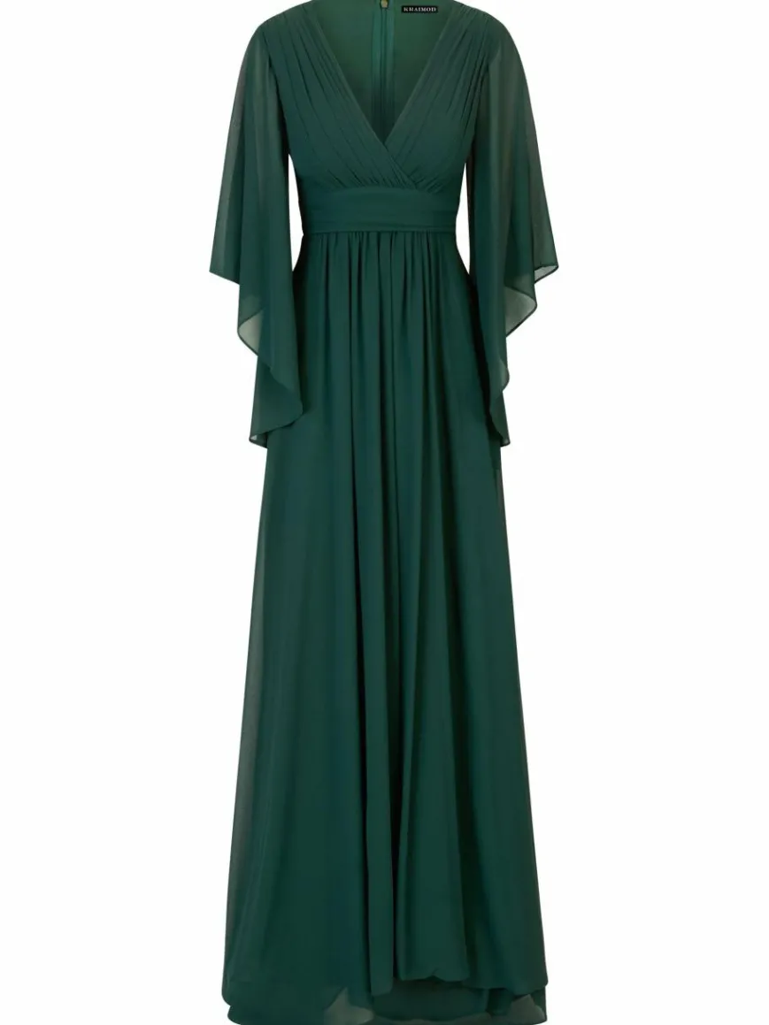 Kraimod Kleider*Damen Abendkleid grün uni