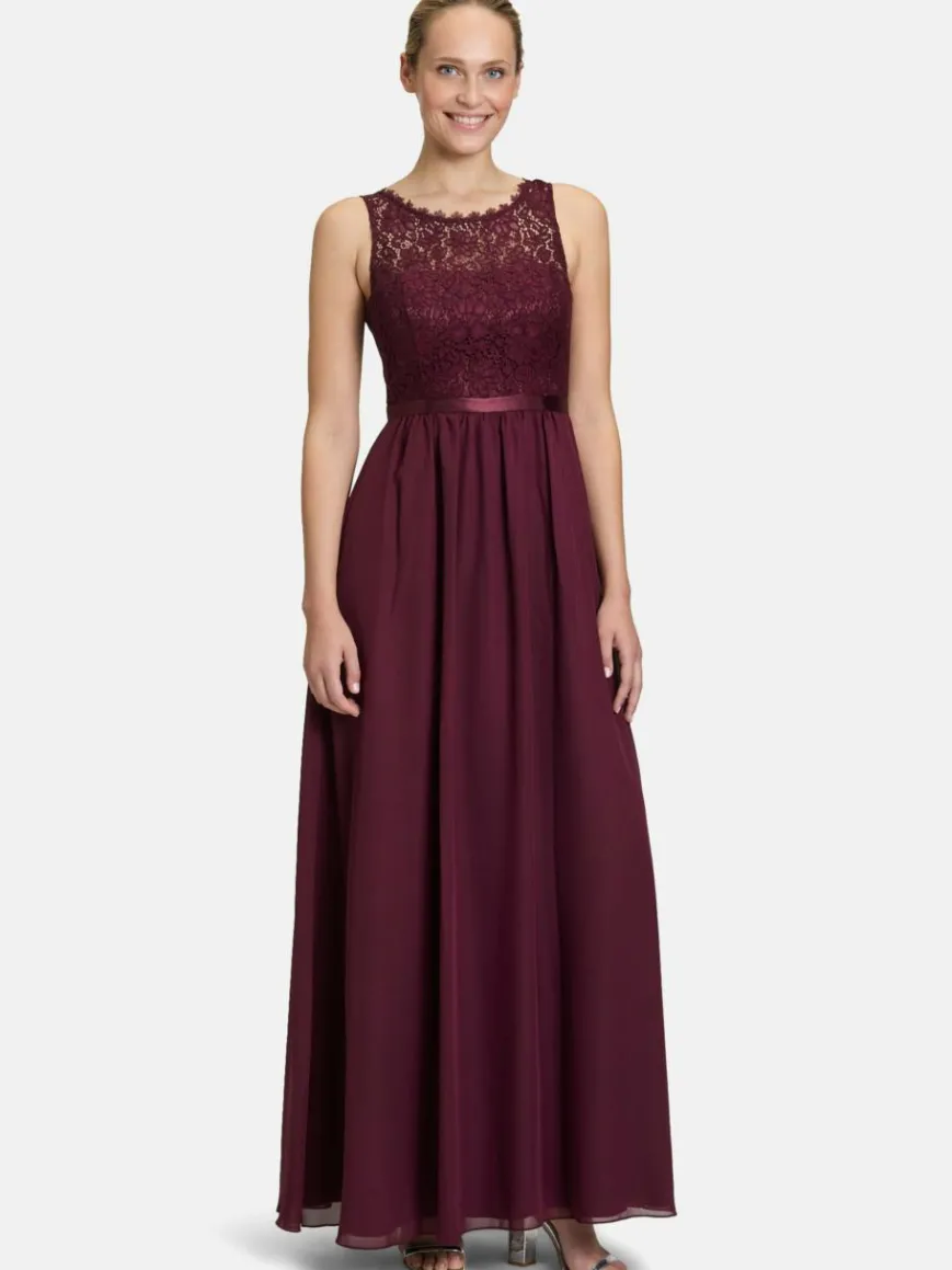 Vera Mont Kleider*Damen Abendkleid bordeaux uni
