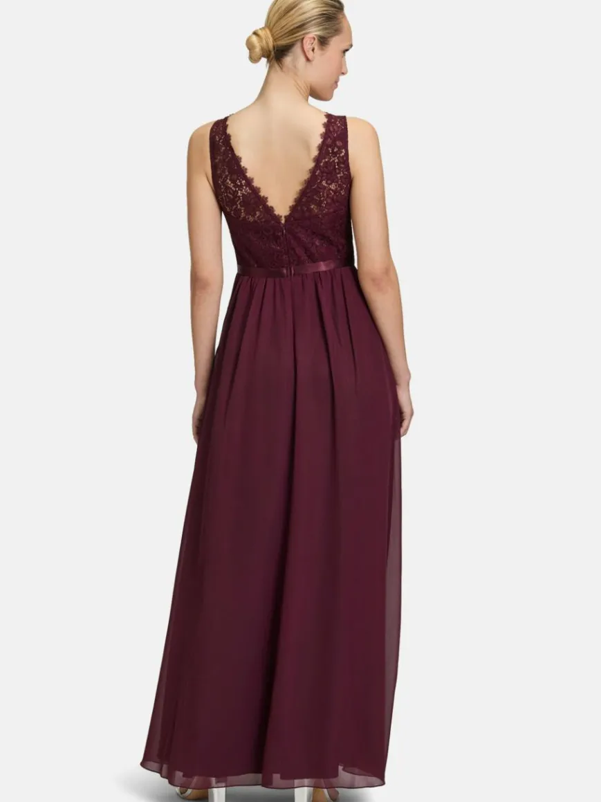 Vera Mont Kleider*Damen Abendkleid bordeaux uni