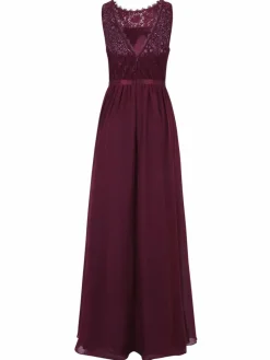 Vera Mont Kleider*Damen Abendkleid bordeaux uni