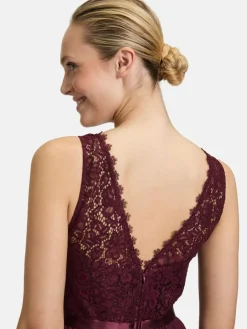 Vera Mont Kleider*Damen Abendkleid bordeaux uni