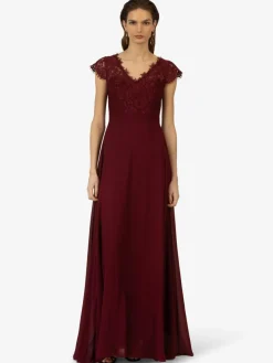 Kraimod Kleider*Damen Abendkleid bordeaux uni