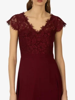 Kraimod Kleider*Damen Abendkleid bordeaux uni