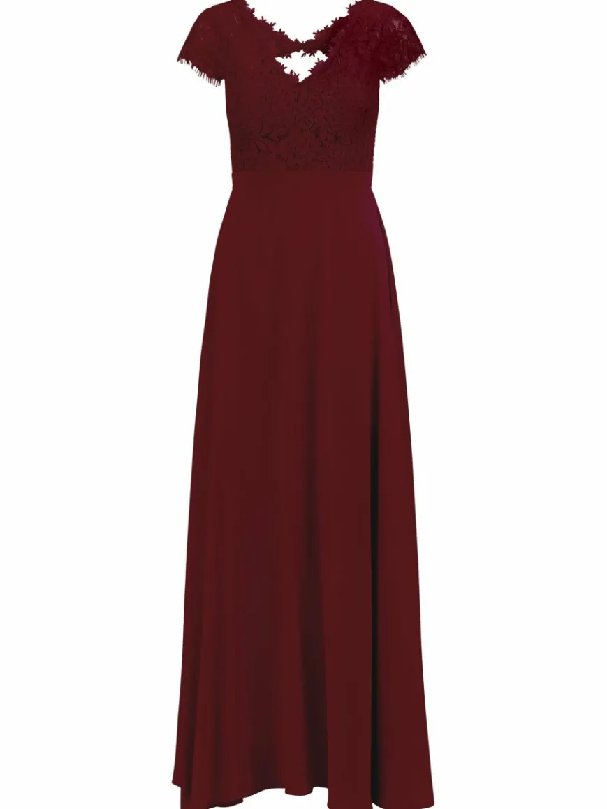 Kraimod Kleider*Damen Abendkleid bordeaux uni