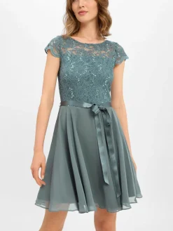 Swing Kleider*Damen Abendkleid schilf uni