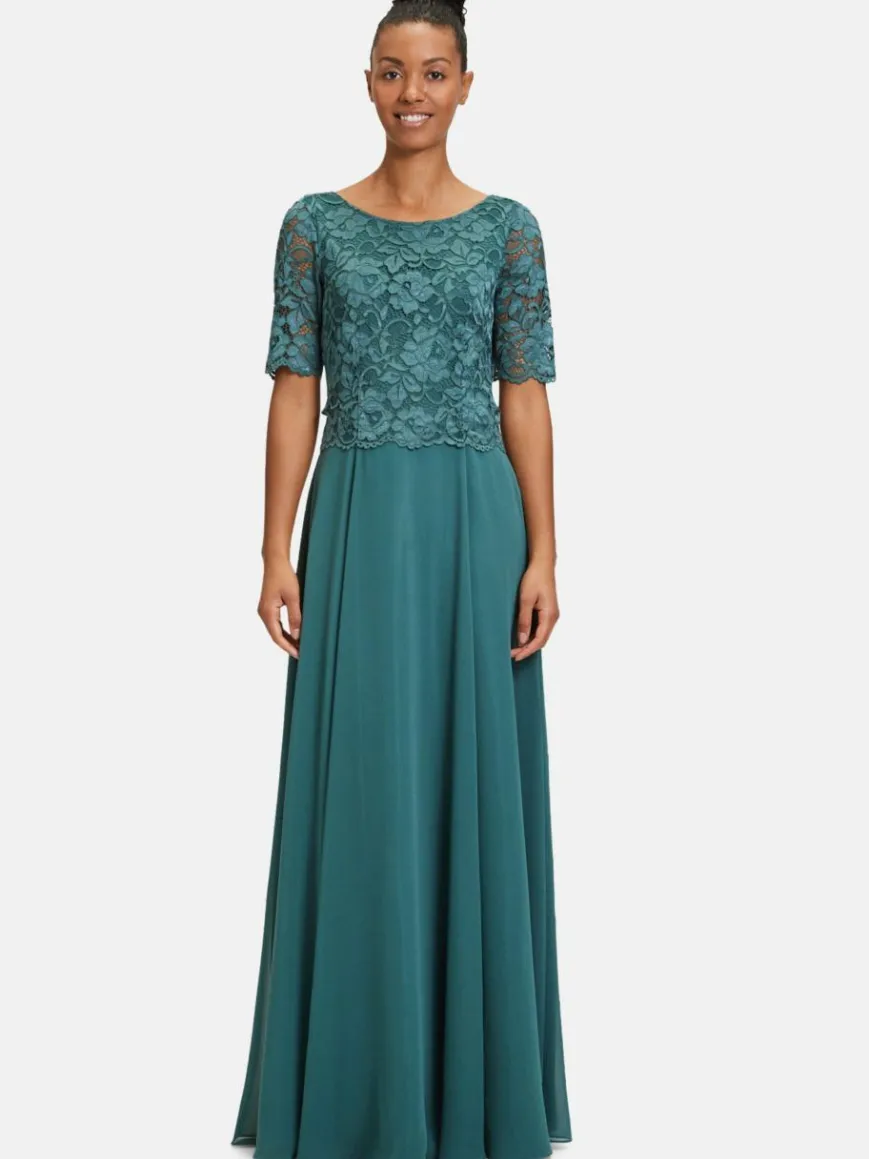 Vera Mont Kleider*Damen Abendkleid smaragd uni