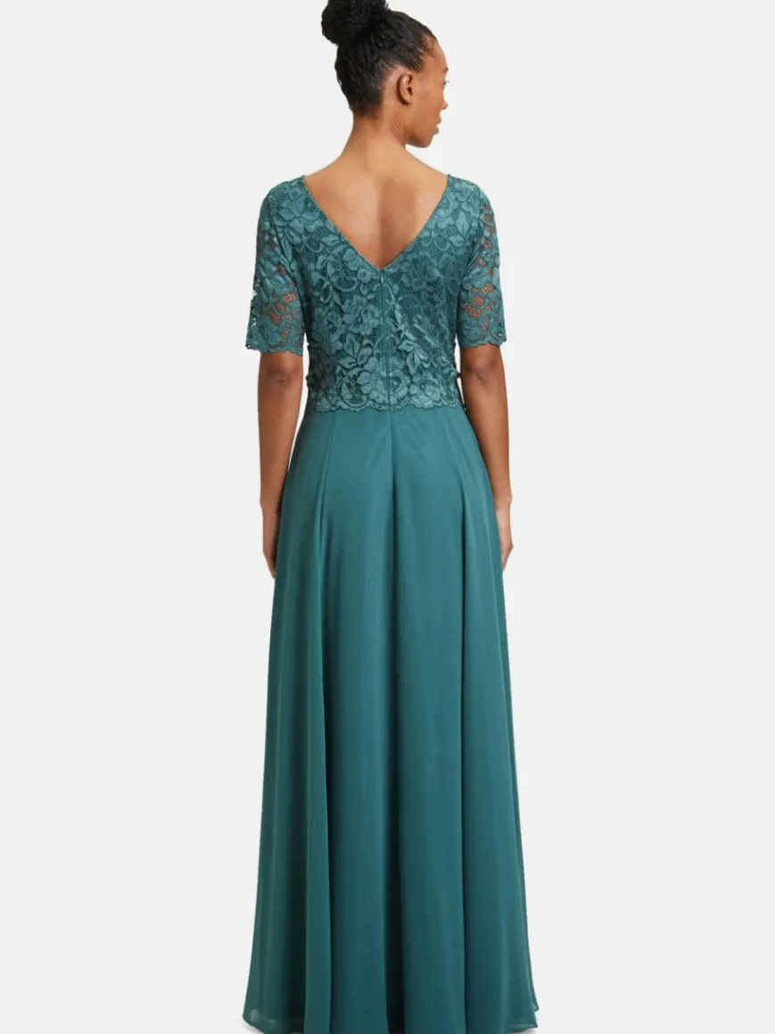 Vera Mont Kleider*Damen Abendkleid smaragd uni