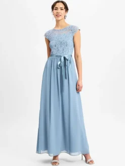 Swing Kleider*Damen Abendkleid hellblau uni