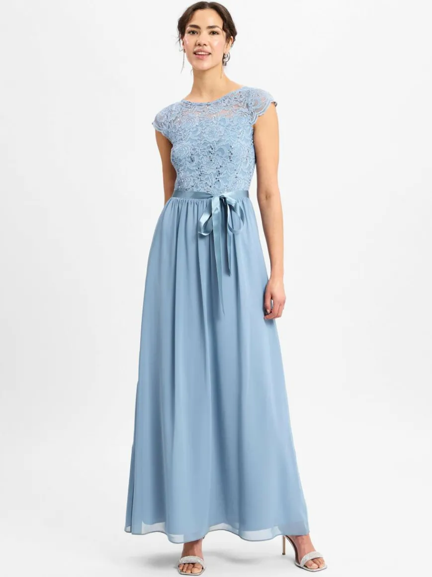 Swing Kleider*Damen Abendkleid hellblau uni