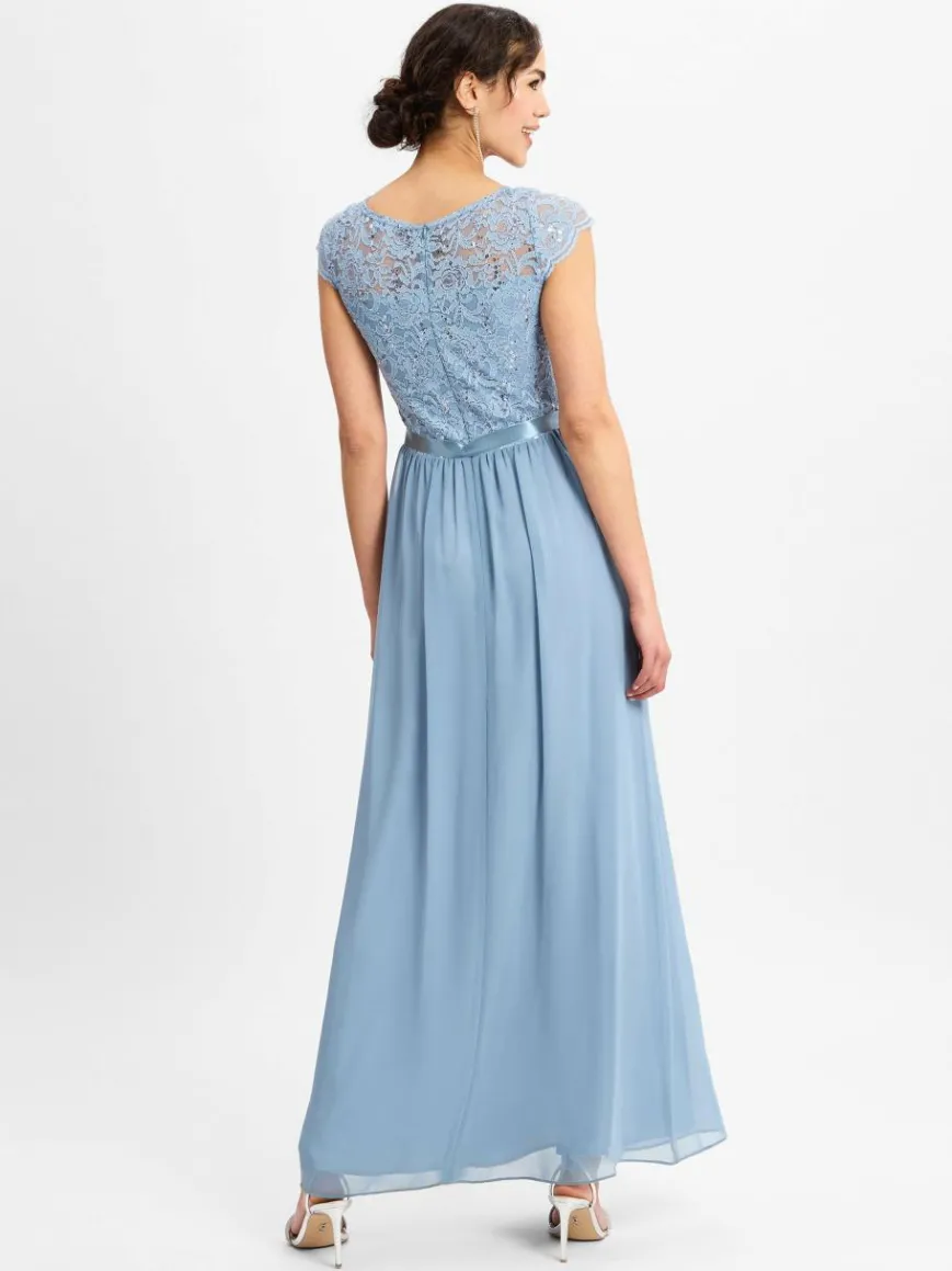 Swing Kleider*Damen Abendkleid hellblau uni