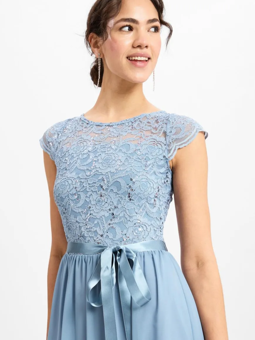 Swing Kleider*Damen Abendkleid hellblau uni