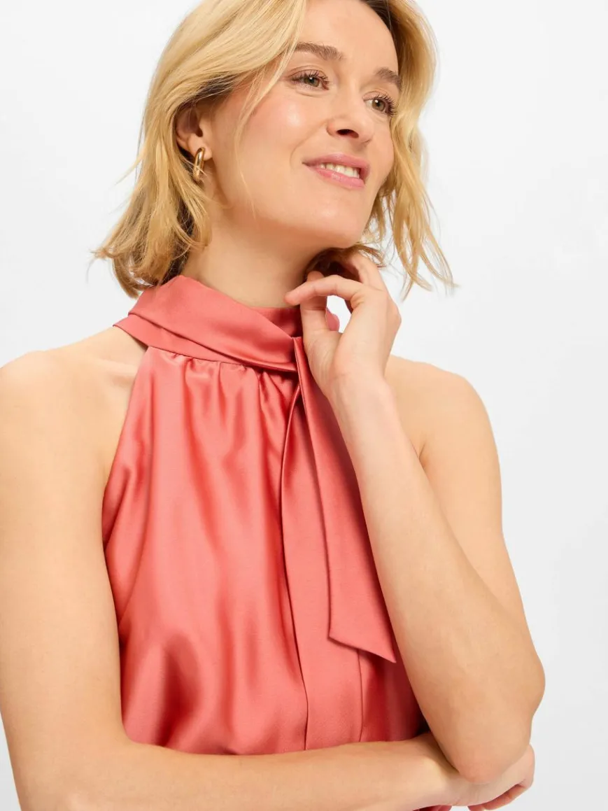 Swing Kleider*Damen Abendkleid koralle uni