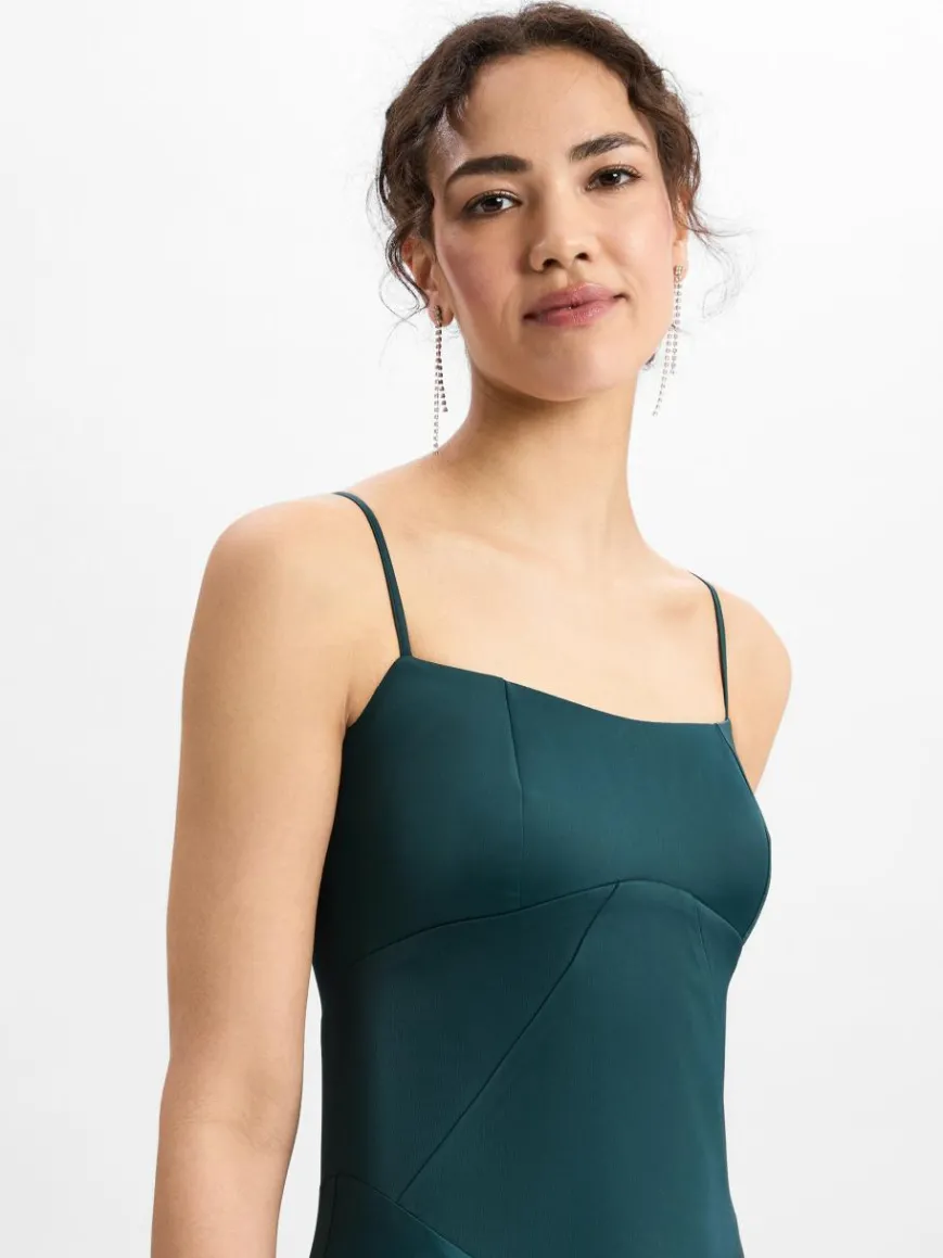 Marie Lund Kleider*Damen Abendkleid tanne uni