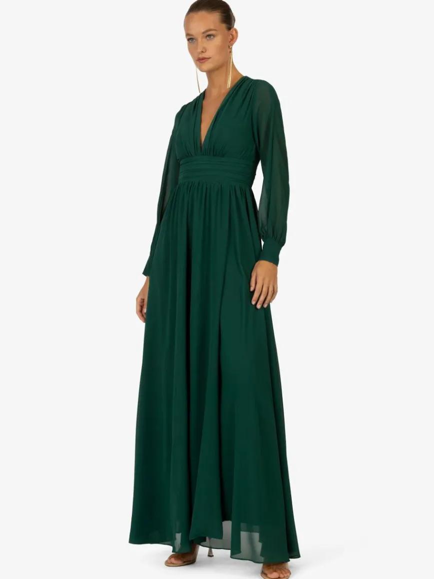 Kraimod Kleider*Damen Abendkleid grün uni