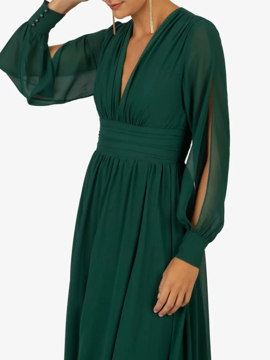 Kraimod Kleider*Damen Abendkleid grün uni