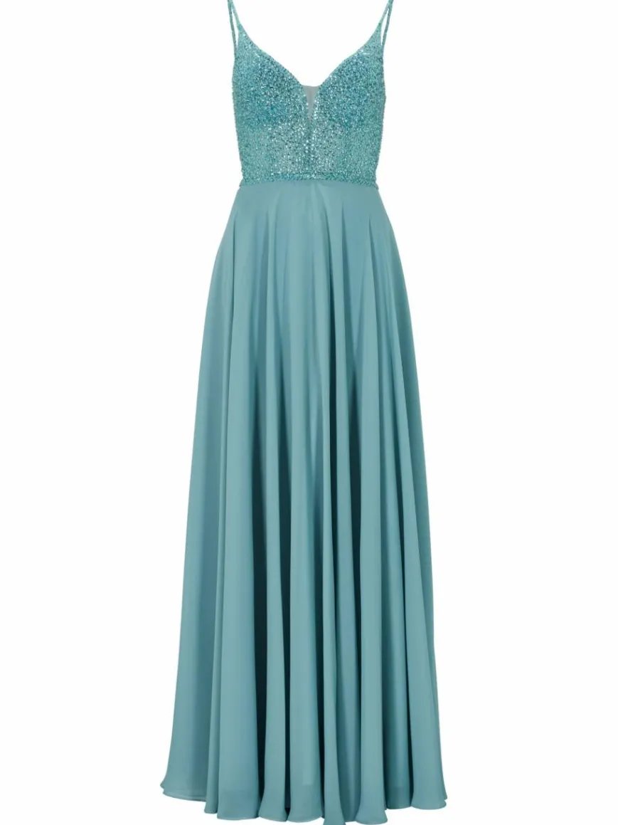 Hey Kyla Kleider*Damen Abendkleid aqua uni