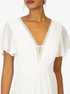 Kraimod Kleider*Damen Abendkleid weiß uni