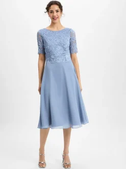 Vera Mont Kleider*Damen Abendkleid hellblau uni