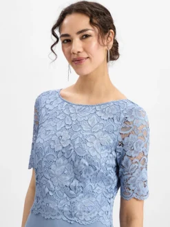 Vera Mont Kleider*Damen Abendkleid hellblau uni