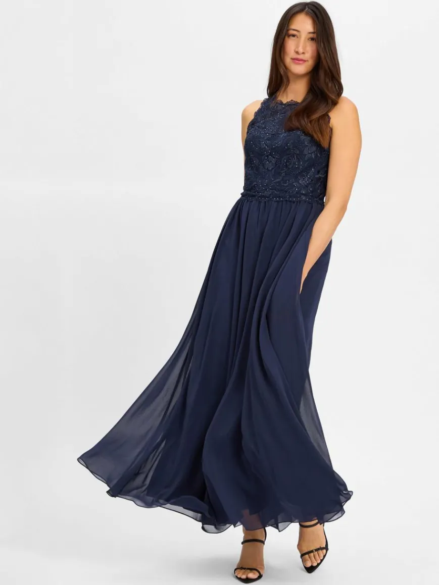 Hey Kyla Kleider*Damen Abendkleid marine uni