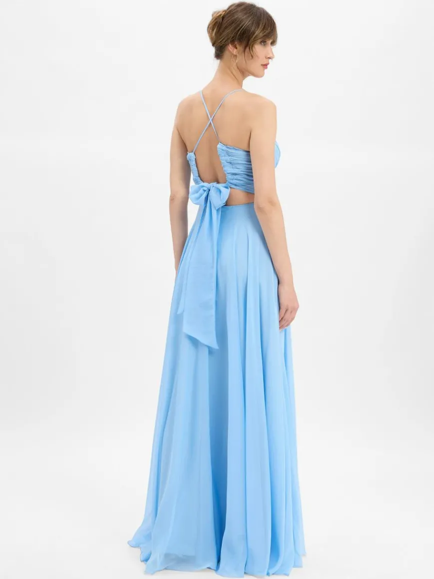 Marie Lund Kleider*Damen Abendkleid hellblau uni