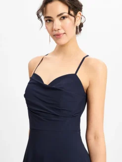 Marie Lund Kleider*Damen Abendkleid marine uni