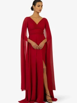 Kraimod Kleider*Damen Abendkleid rot uni