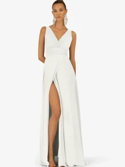 Kraimod Kleider*Damen Abendkleid weiß uni