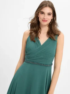 Vera Mont Kleider*Damen Abendkleid smaragd uni