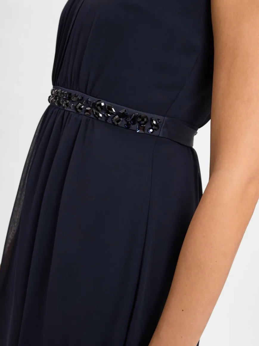 Marie Lund Kleider*Damen Abendkleid marine uni