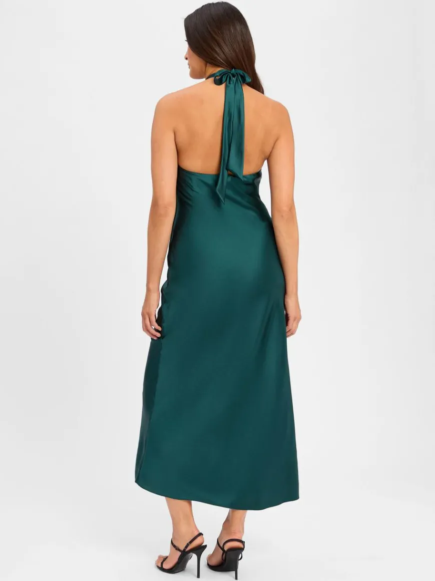 Marie Lund Kleider*Damen Abendkleid smaragd uni