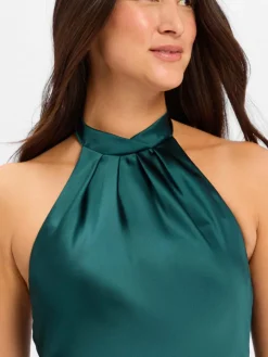 Marie Lund Kleider*Damen Abendkleid smaragd uni