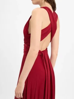 Marie Lund Kleider*Damen Abendkleid bordeaux uni